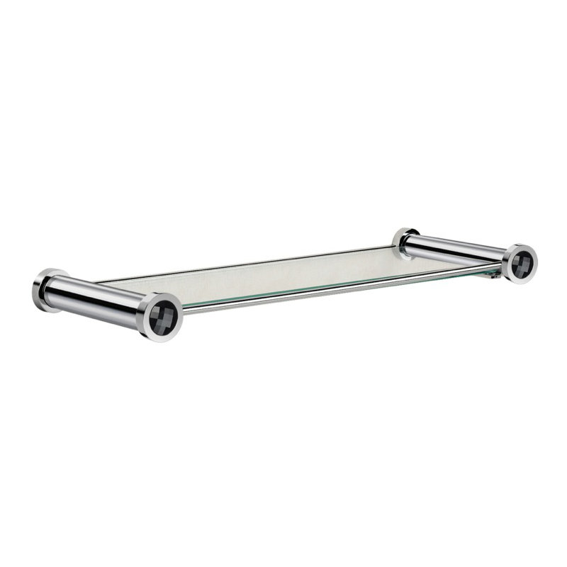 Tablette murale clair de lune, Chrome, H 1,5 po x l 24,8 po x P 5,1 po