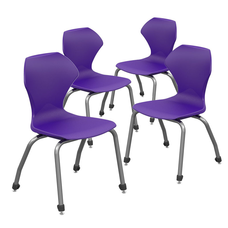 Chaise de classe empilable Marco Apex Series, Gris, Mauve, 18 po