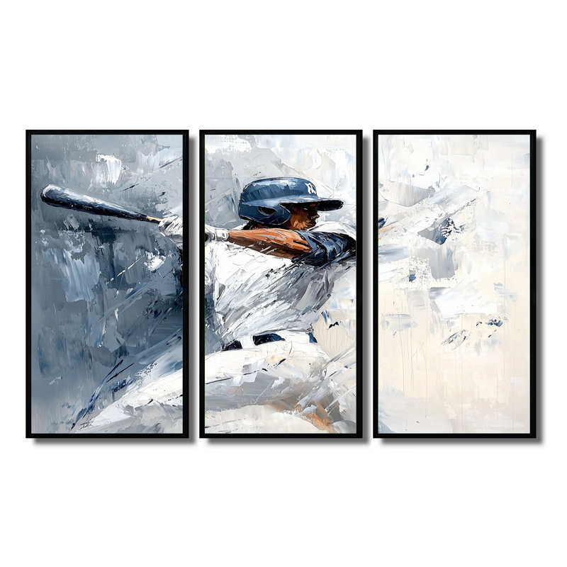 Baseball Catcher Throw II - ensemble de décorations murales de baseball sport, H 28 po x l 36 po, Noir