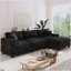 114.5''Corduroy Couch with 2 Pillows Oversized Sofa L Shaped Sectional Couch with Reversible Chaise with Two Armrests Hidden Storage Space Sectional Couches for Living Room-1255485815