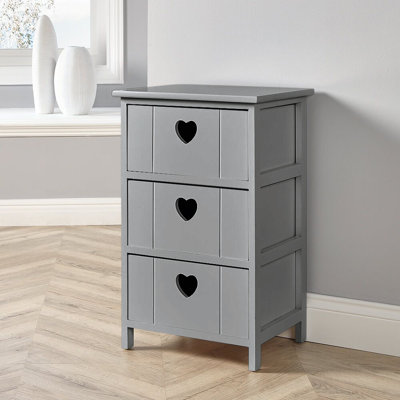 Briella Fully Assembled 3 Drawer Bedside Table