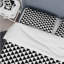 Ensemble de housse de couette moderne noir Houndstooth II - moderne-109144441
