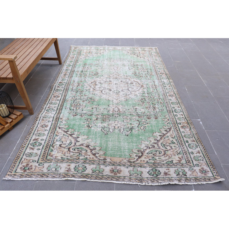 Grand tapis turc anatolien vintage pour le salon - conception de tapis oriental beige