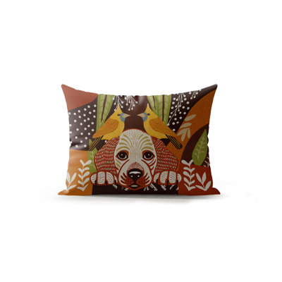 Coussin rectangulaire en microsuède Lanie
