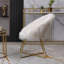 Chaise d'appoint rembourrée en fausse fourrure Slatina-871211499