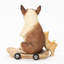 Iretemi Garden Statue Polyresin French Bulldog and Cat on Skateboard Outdoor Sculpture
