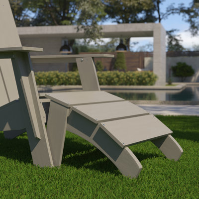Balasi All-Weather Poly Resin Wood Adirondack Ottoman Foot Rest