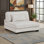 Chaise modulaire sans accoudoirs modulaire et contemporaine de 45 po avec revêtement en microfibre texturée, coussins réversibles et ressorts ensachés en mousse Tinashe