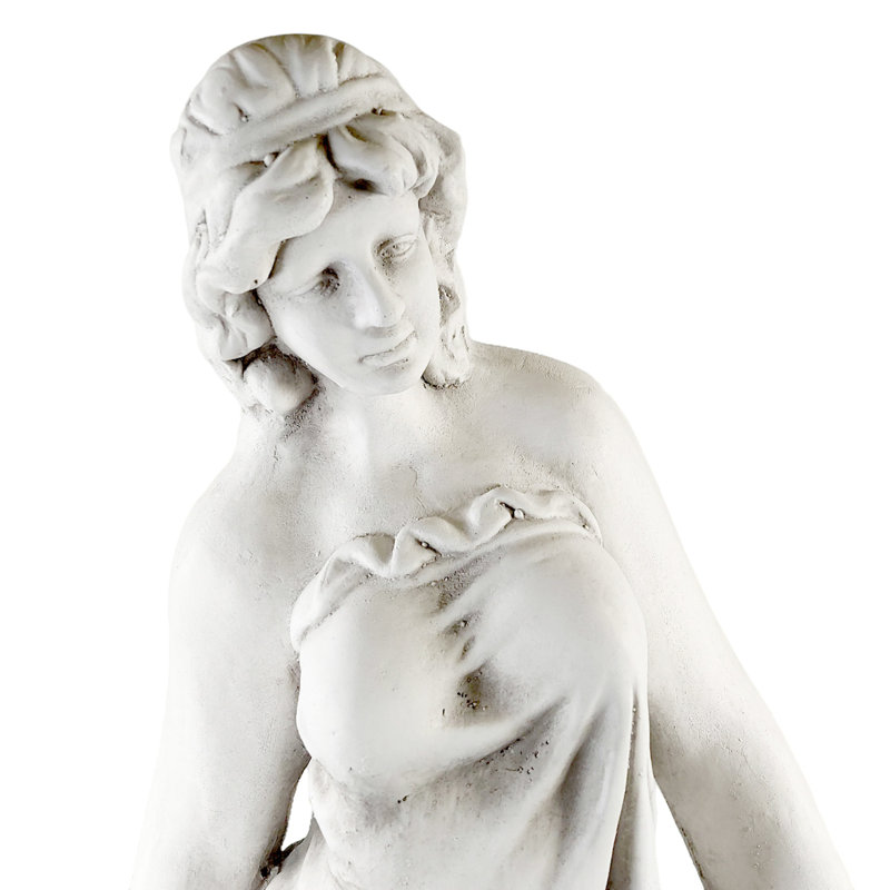 OLIVIA Urn Girl 79cm, White Stone