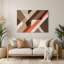Art mural rigide en métal beige Hard Edge 91-1048399202