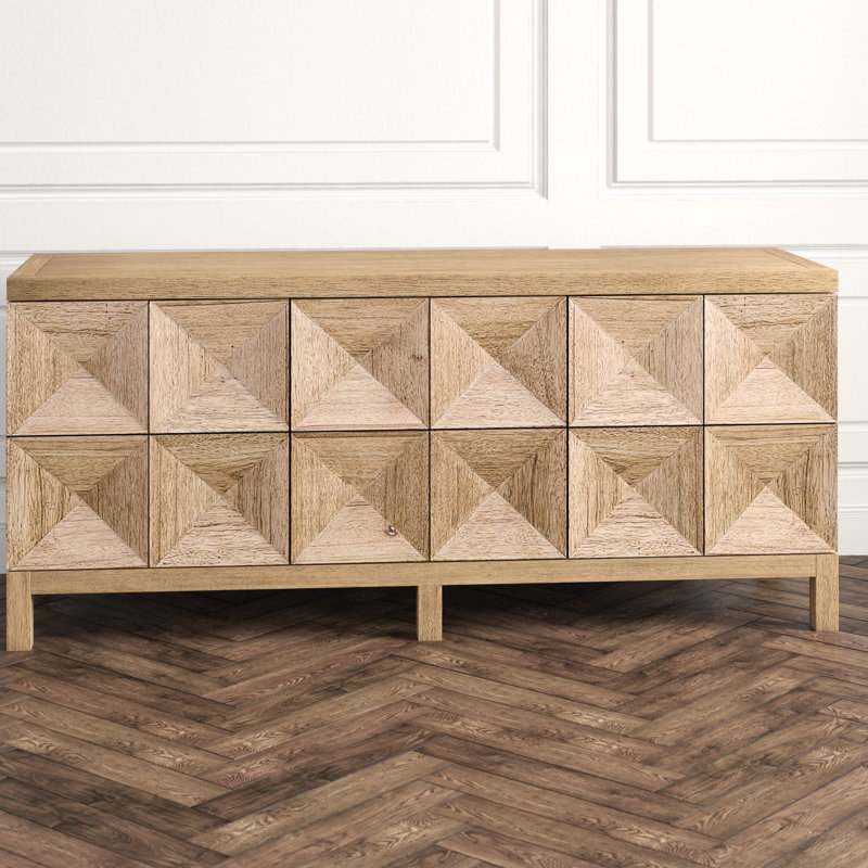 Quadrant 76'' W Solid Wood Sideboard, Washed Walnut