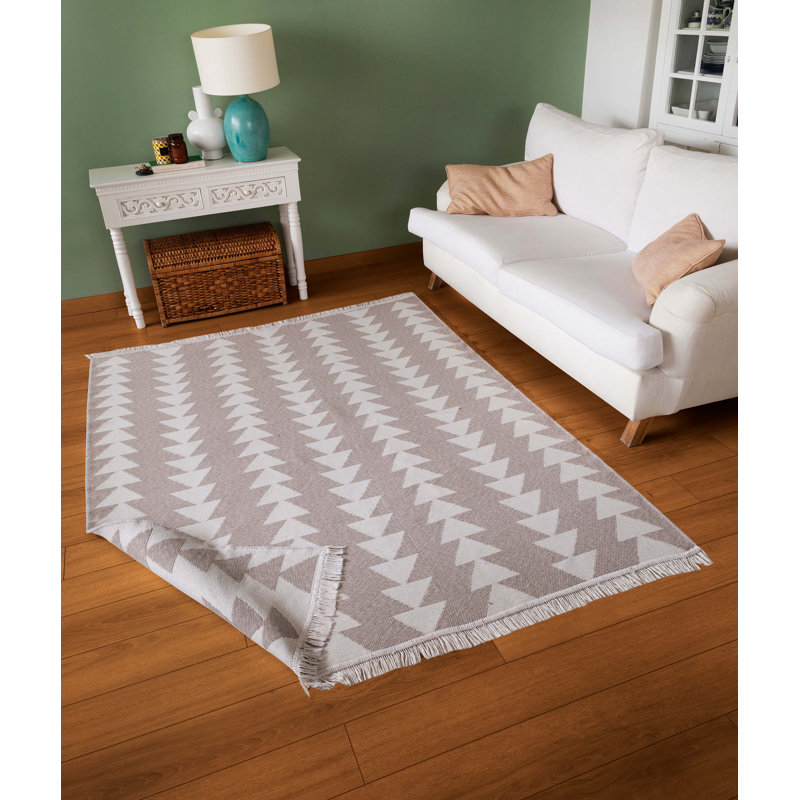 Tapis rectangulaire en coton Schreck, Rectangle 2 pi x 3 pi 4 po