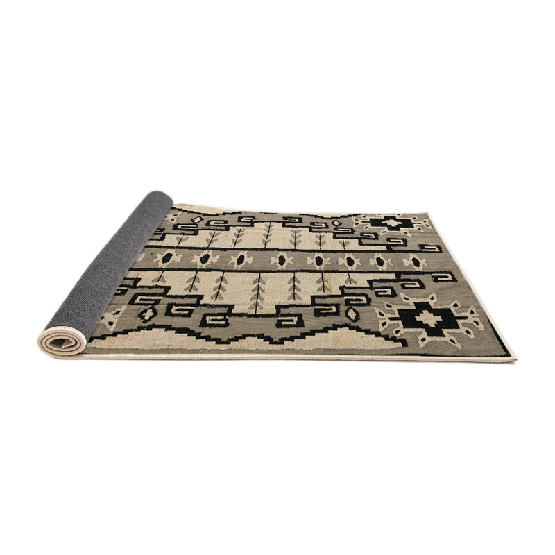 Tapis décoratif multicolore à motif abstrait, Rond 8 pi