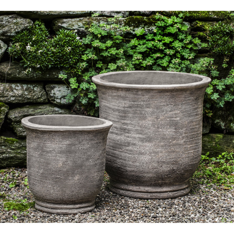 Ensemble de pots à fleurs en terre cuite 2 pièces Callisburg