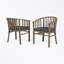 Ensemble de 2 chaises d'extérieur en bois avec coussins-830943329-830943335