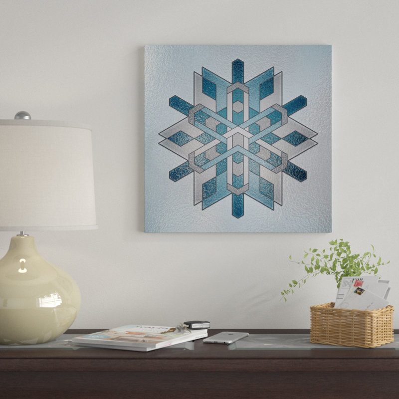 « structural flocon de neige » par "5by5collective, reproduction d’impression sur toile tendue, H 48 po x l 48 po x P 1,5 po