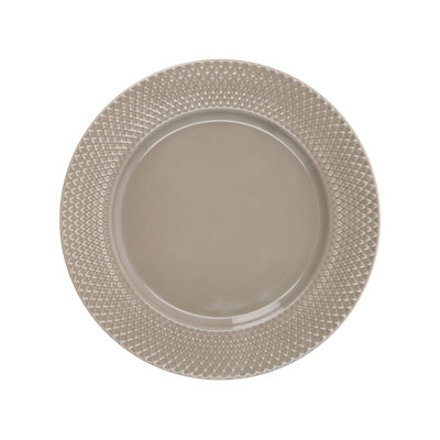 Assiette plate en porcelaine Lyngby Rhombe Earth, argile, diamètre: 10,6 po