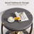 Round End Table with Storage Shelves, Space-Saving Side Table for Sofa or Bedside, Metal Frame with MDF Top, Small Accent Table for Living Room and Bedroom, Gray Brown & Black-1180088239