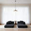 Canapé-lit convertible à plancher noir 78,8 po Compression-1200554444