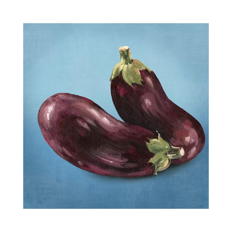 Eggplant 1 Piece Wrapped Canvas Painting, 30.48cm H x 30.48cm W x 1.91cm D