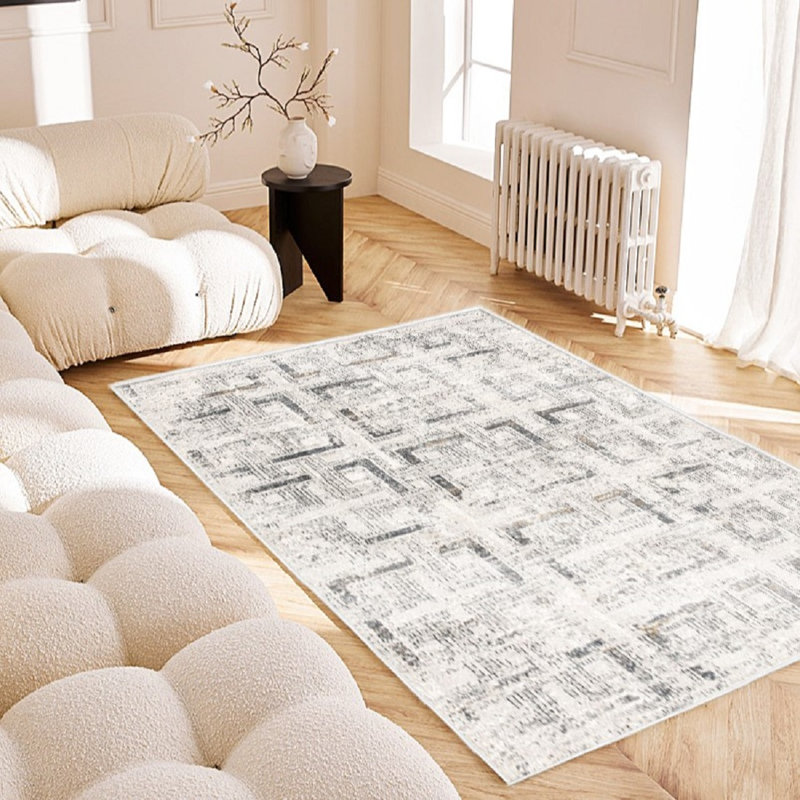 Tapis à motif abstrait moderne Collection Mirage, Rectangle de 5 pi x 8 pi