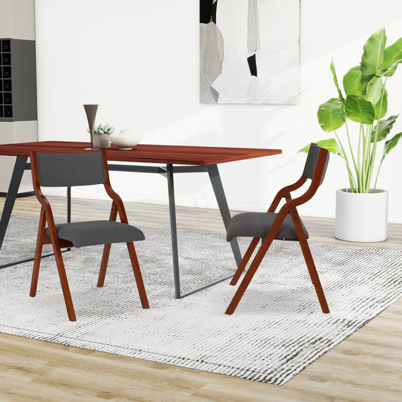 Chaise de salle à manger pliante Nassima, Gris