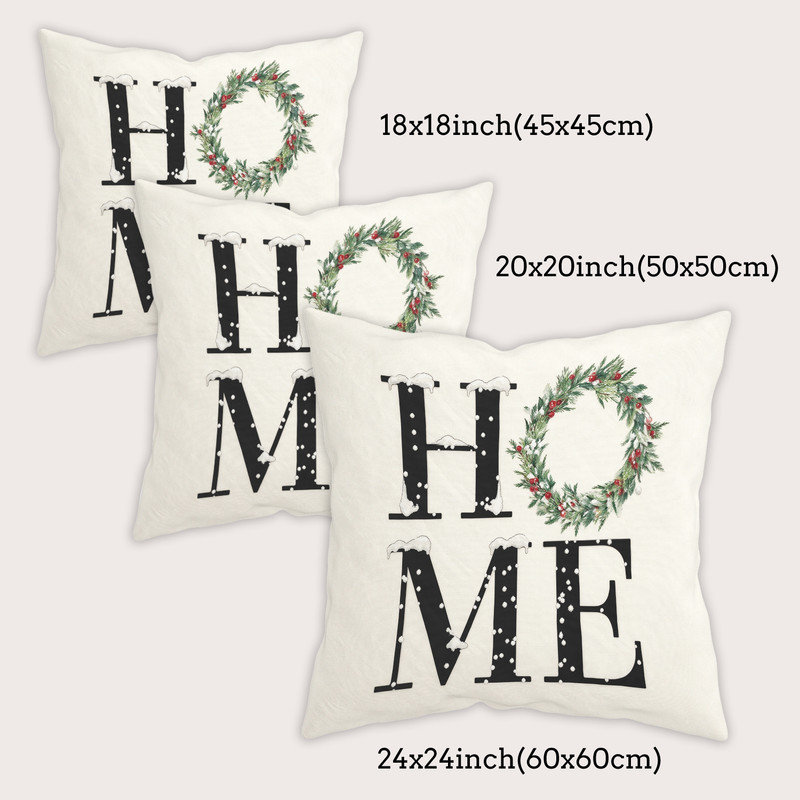 Polyester Pillowcase, Couronne blanche et blanche enneigée