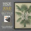 «Burlap Palm Silhouette I», reproduction encadrée - bois massif-1156731747-1156731745