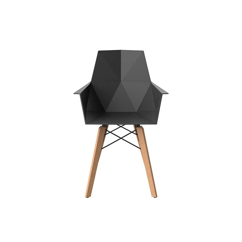 Faz Wood - Armchair - Set Of 4 - Basic/Injection, Black, Natural