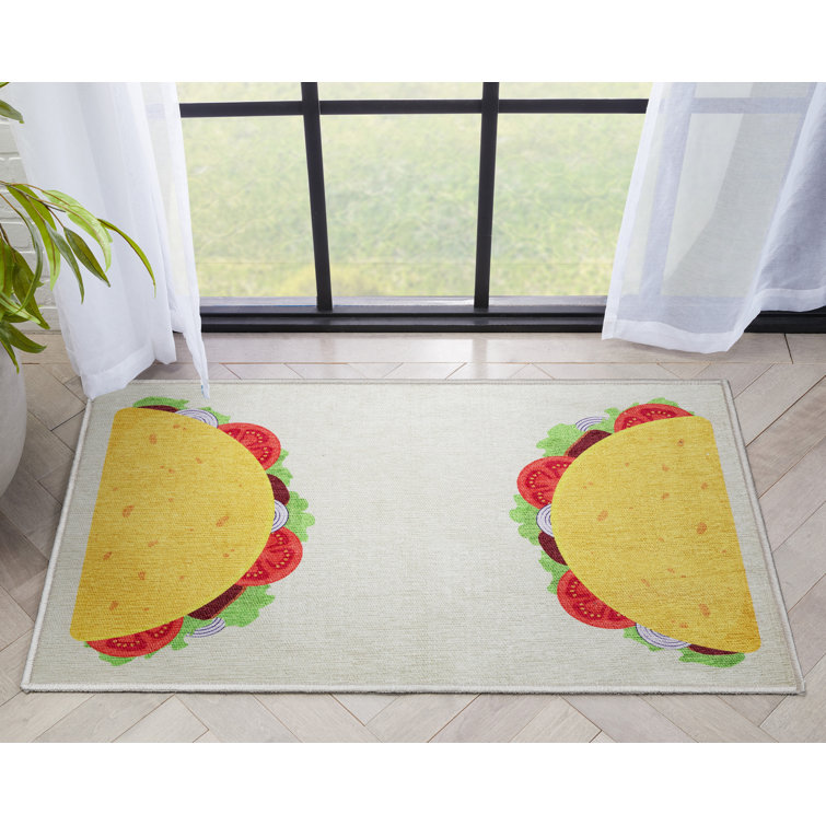 Tapis jaune Kehr Double Taco Novelty