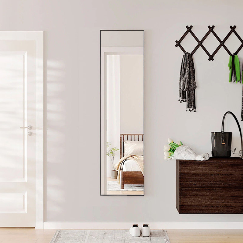 Metal Rectangle Mirror, Black