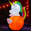 Licorne gonflable en citrouilles