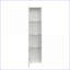 Armoires, armoire d'appoint blanche neige avec 3 lampes en bande bleues en aluminium, l 40 x P 29 x H 170 cm | Panneau de particules | Minimaliste