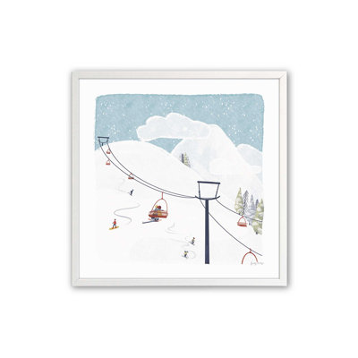 Winter Ski Lift Adventure Print