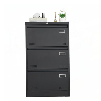 Filing Cabinet Lateral File Cabinet 3 Drawer with Lock, Ideal for Legal Letter A4 F4 Documents, Home and Office Use