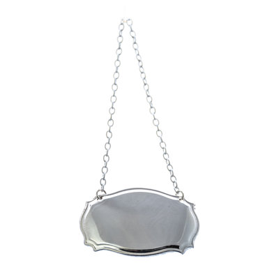Decanter Label Chippendale Design Plain