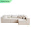 Canapé modulaire rembourré en L 104 po Corduroy-1206903040