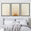 "Bright Orange Boho Sun Burst Artwork, Mid-Century Modern Organic Minimalist Wall Walls", reproduction d'art numérique sur toile encadrée, 3 pièces-72966392-72966390