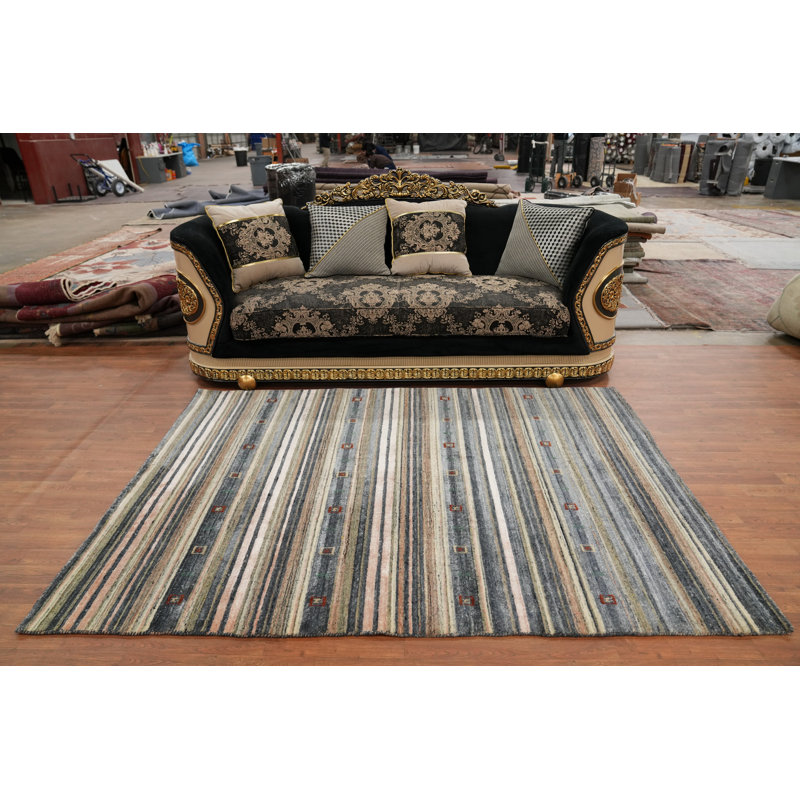 Striped Oriental Oriental Area Rug 5x8