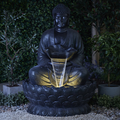 Breindel Weather Resistant Floor Fountain with Light