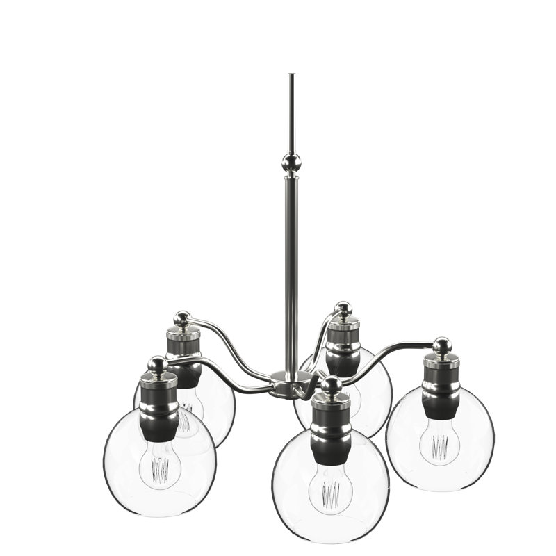 Nadya 5 - Light Chandelier, Polished Nickel