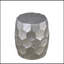 Table de bout, table d'appoint moderne et moderne en aluminium de 21 po de hauteur avec base en losanges brillants-1060294925