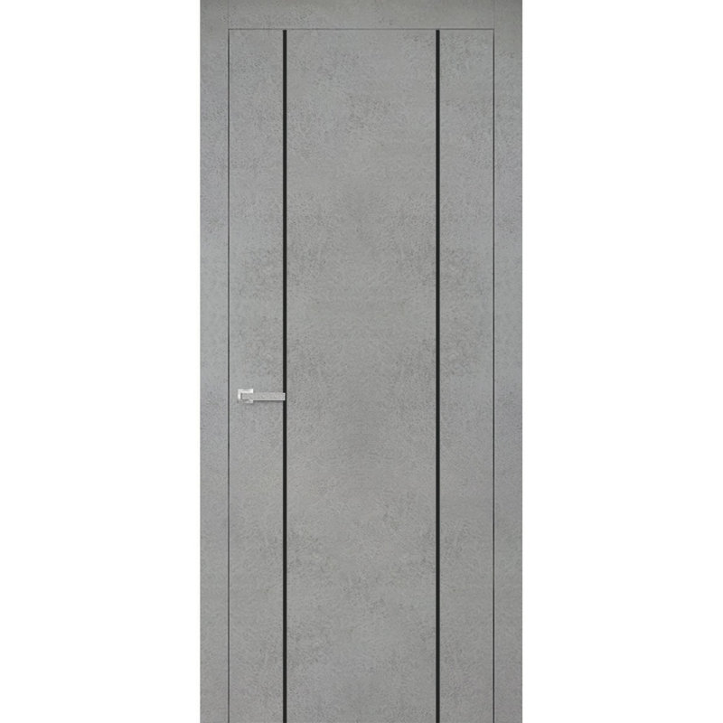 Porte intérieure moderne en bois avec quincaillerie | Planum 0017 mat | Garnitures à panneau simple | Portes de salle de bain robustes