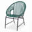 NUSA Outdoor Patio Wicker Chair, Teal PE Rattan Iron Frame, Set of 2, Durable and Stylish Seating for Modern Patios-167494890