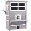 Outdoor Kitten Condo With Raised Floor, Asphalt Roof, Escape Doors, Jumping Platforms
