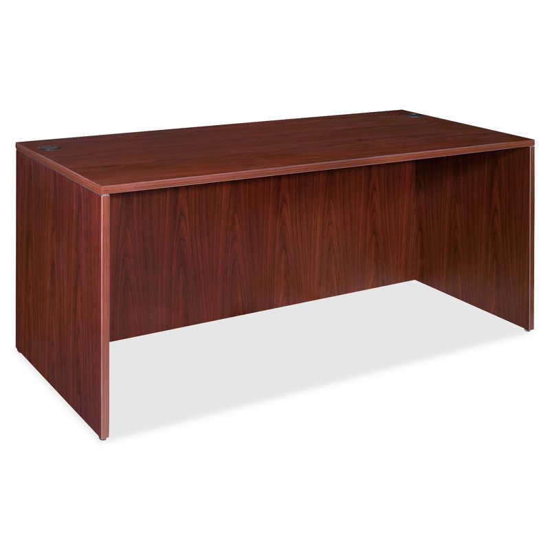 Essentials Series Desk Shell, Mahogany, 60" W x 30" D