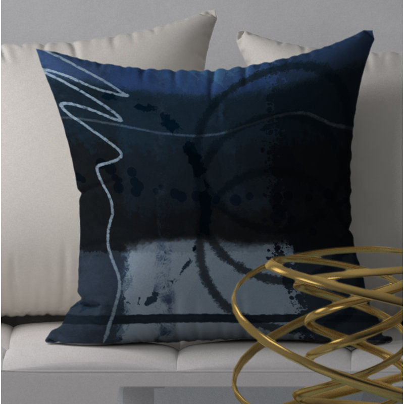 Reversible Throw Pillow, 18" H x 18" W