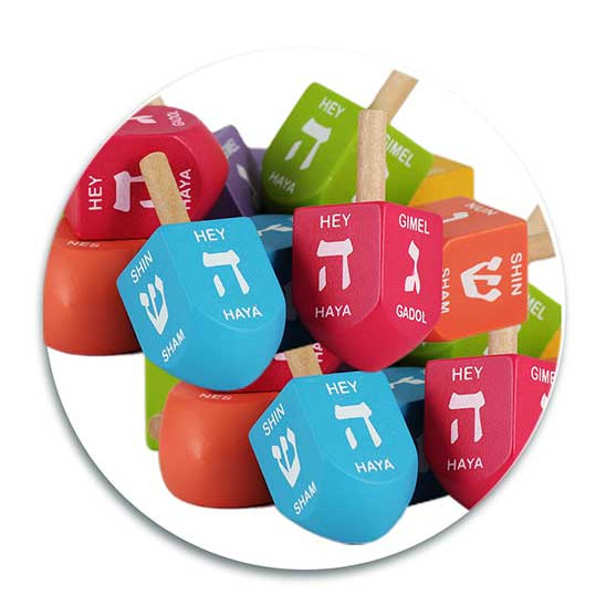 Dreidel en bois