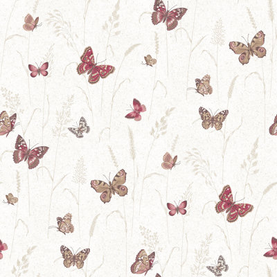 Kitchen Recipes Butterfly 32.8' L x 21" W Smooth Wallpaper Roll