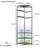 Corner Coat Rack With Shoe Bench and 6 Double Hooks Hall Tree-1240975879